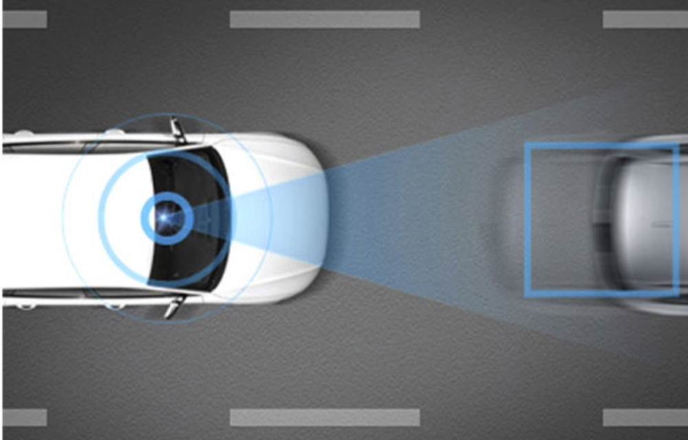 前方車両との衝突の危険性を警告するFCWSのイメージ